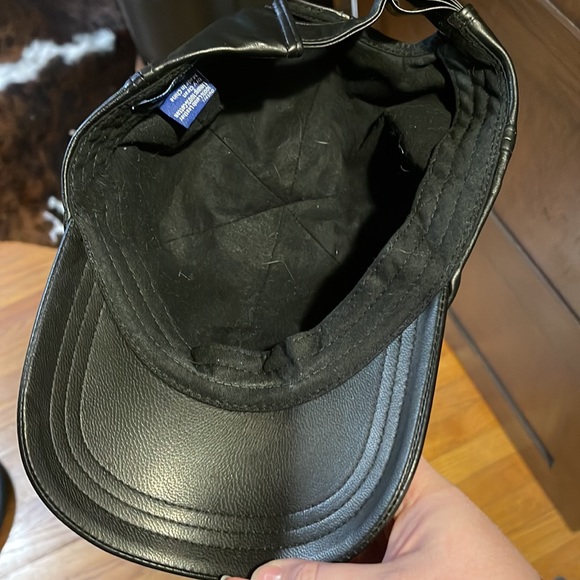 Hat Attack Faux Leather Baseball Hat - Picture 4 of 4